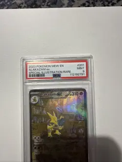 2023 POKEMON MEW EN-151 SPECIAL ILLUSTRATION RARE #201 ALAKAZAM EX PSA 9 - Image 2