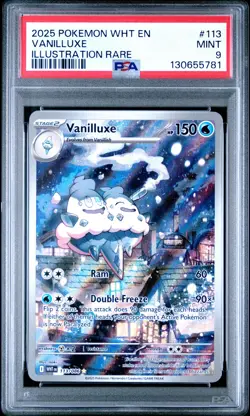PSA 9 Vanilluxe #113 Pokemon White Flare English 2025 - Image 1