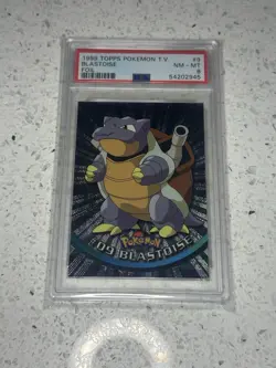 1999 TOPPS POKEMON TV PSA 8 BLASTOISE FOIL #9 - Image 1