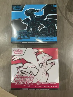 Pokemon Center Black Bolt & White Flare Elite Trainer Box ETB Set - NEW & SEALED - Image 1