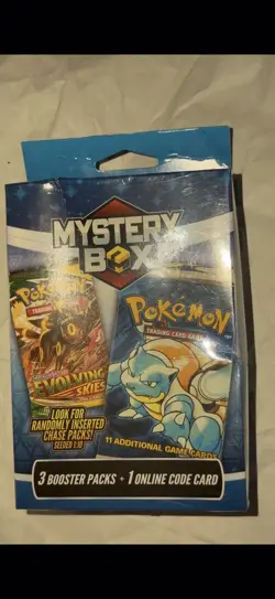 2024 MJ Holdings / POKEMON MYSTERY Sealed HANGER Box - 3 Booster Packs - Blue - - Image 2