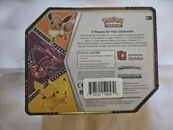 Pokemon Eevee V Powers Tin NEW Sun And Moon Base + XY Fates Collide Booster Pack - Image 2