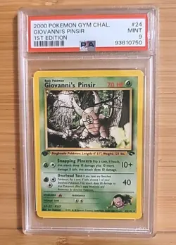 Giovanni's Pinsir 1st Ed. Pokemon Gym Challenge PSA 9 MINT 2000 - Image 1