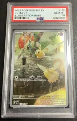 2024 POKEMON TEF EN-TEMPORAL FORCES ILLUSTRATION RARE #172 CUTIEFLY PSA 10 - Image 1