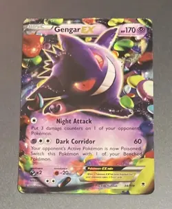 2014 Pokemon Gengar EX 34/119 TCG Ultra Rare Holo XY Phantom Forces NM - Image 1
