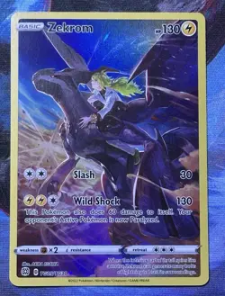 Zekrom TG05/TG30 Swsh09: Brilliant Stars Trainer Gallery Holo Pokemon TCG - Image 1