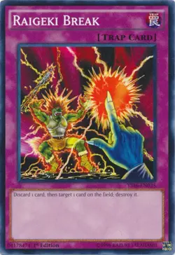 Yugioh! MP Raigeki Break - YS16-EN035 - Common - 1st Edition Moderately Played, - Image 1