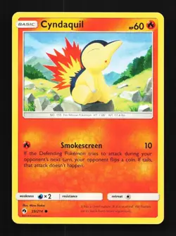 Cyndaquil 39/214 LP Lost Thunder English Pokemon Card TCG - Image 1