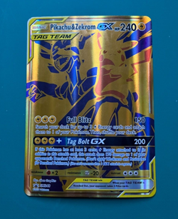 Pokemon - Pikachu and Zekrom GX Tag Team - Jumbo Promo Card - SM248 OVERSIZED - Image 1