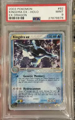 Pokemon TCG Kingdra EX Dragon Holo Rare Card PSA 9 92/97 - Image 1