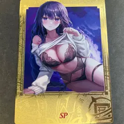 WES - Goddess Story Gold METAL Card - NO Serial Number - Anime Girl Genshin - Image 1