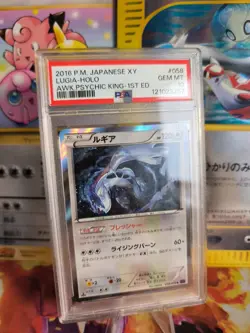 Pokemon Card Lugia Holo 1. Edition XY Awakening Psychic King Japanese PSA 10 - Image 1