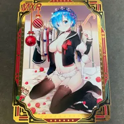 WES - Goddess Story Gold METAL Card - Serial Number #125/200! Anime Girl Rem - Image 1