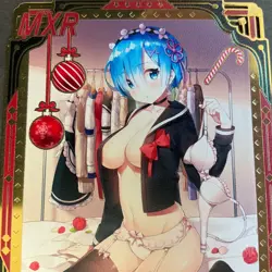 WES - Goddess Story Gold METAL Card - Serial Number #125/200! Anime Girl Rem - Image 2