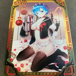 WES - Goddess Story Gold METAL Card - Serial Number #125/200! Anime Girl Rem - Image 4