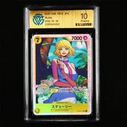 CCG Pristine 10 Bandai 2025 ONE PIECE JPN . TCG Card OP13-110 SR Stussy - Image 1