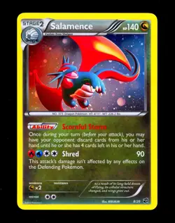 2012 Pokemon SALAMENCE Dragon Vault COSMOS HOLO Rare B&W Series Set Card 8/20 NM - Image 1