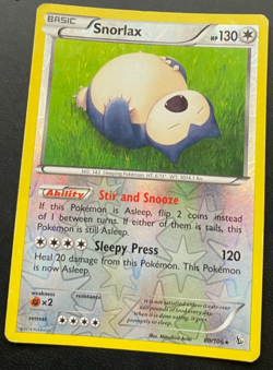 Snorlax Reverse Holo 80/106 Flashfire Pokemon Card HP - Image 1