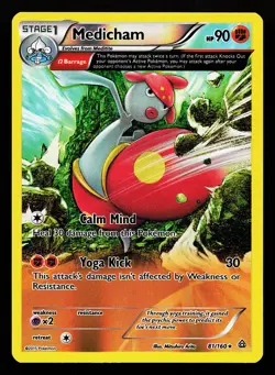 Medicham 81/160 Reverse Holo Rare XY Primal Clash Pokemon Card - Image 1