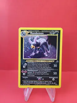 Pokemon Karte/card - Hundemon Houndoom 4/75 - Neo Discovery Swirl - Excellent+ - Image 1