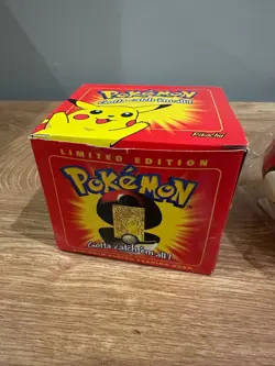PIKACHU Pokemon 23K Gold Plated Trading Card 1999 Burger King Limited Edition - Image 3