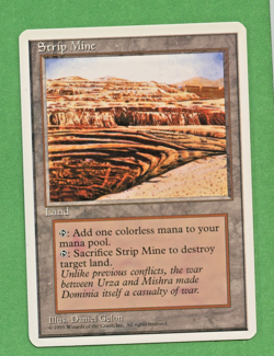 MTG Magic the Gathering Strip Mine Fourth Edition MINT NEVER PLAYED - Image 1