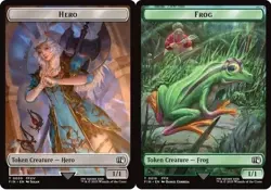 FOIL Hero (0009) Frog (0018) Double-Sided Token NM-Mint Final Fantasy MTG - Image 1