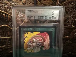 Llanowar Elves - Beta - MTG - BGS 9. More Vintage MTG in My Store. - Image 2