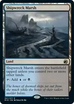 Magic The Gathering MTG SHIPWRECK MARSH Innistrad: Midnight Hunt NM Near Mint - Image 1