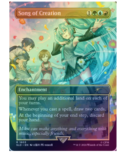Song of Creation - Hatsune Miku: Digital Sensation Foil Secret Lair MTG - Image 1