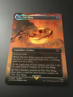 MTG x Lord of the Rings #0451 Promo The One Ring Borderless Foil LP - Image 1
