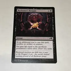 1x Reckoner's Bargain Kamigawa: Neon Dynasty 120/302 MTG NM/M - Image 1