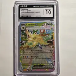 2025 POKEMON PRE EN-PRISMATIC EVOLUTIONS 006 LEAFEON EX cGC 10 - Image 1