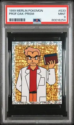 1999 Merlin Pokemon S33 Prof.Oak - Prism PSA 9 - Image 1