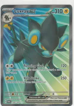 Luxray ex - 195/167 - Pokemon Twilight Masquerade Full Art Ultra Rare NM - Image 1
