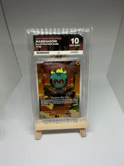 Pokemon Marshadow 146/132 Mega Evolution Ace 10 Slab perfect subgrades - Image 1