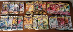 24 Pokemon Booster Pack Lot Sealed Full Art Sets Fusion Strike Lost Origin - Image 1