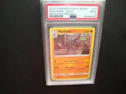 2019 POKEMON SUN & MOON DETECTIVE Machamp #13 DETECTIVE PIKACHU-HOLO PSA 9 Mint - Image 1