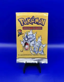 Pokemon Base Set 2 EMPTY Booster Pack Gyarados Artwork Vintage Packet WOTC 1999 - Image 1