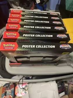 Pokemon Prismatic Evolutions Poster Collection Sealed Display Set Of 6 Boxes NEW - Image 1