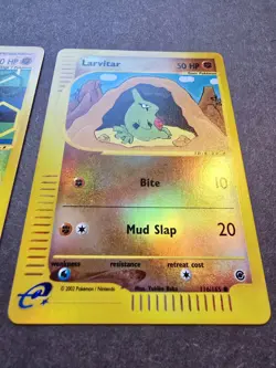 Pokemon Expedition Pupitar, Larvitar. Reverse Holo. 90/165 116/165 NM - Image 5