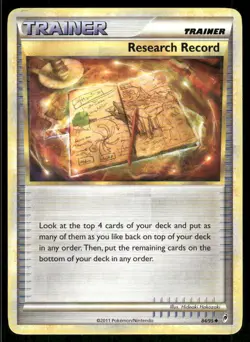 Pokemon Call of Legends #84/95 Research Record - Image 1