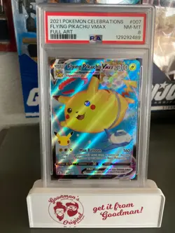 2021 Pokemon Celebrations FLYING PIKACHU VMAX #7 Full Art -PSA 8 Near Mint/Mint - Image 1