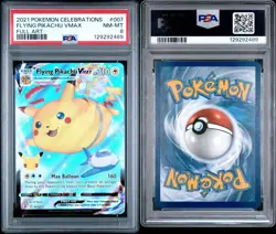 2021 Pokemon Celebrations FLYING PIKACHU VMAX #7 Full Art -PSA 8 Near Mint/Mint - Image 3