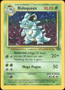 2000 Pokemon ITALIAN Unlimited Jungle Nidoqueen Holo 7/64 EX-MT - Image 1