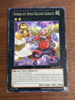 Yugioh! Number 64: Ronin Raccoon Sandayu - SHSP-EN051 - Rare - Unlimited Edition - Image 1