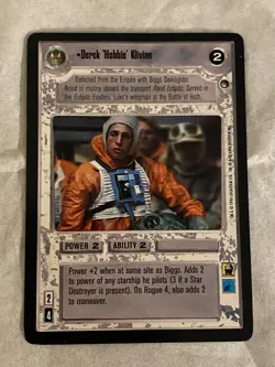 Decipher Star Wars CCG Hoth DEREK HOBBIE KLIVIAN Card NEVER PLAYED - Image 1