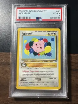 PSA 4 Igglybuff Neo Discovery Unlimited #40/75 Pokemon Card 2001 - Image 1