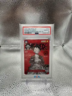 One Piece Monkey D. Luffy Shonen Jump Vol. 20 Japanese Card PSA 10 - Image 1