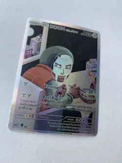 MF DOOM Pokemon HOLO TCG Custom Trading Card - Base Set - Hip Hop - MM FOOD - Image 2